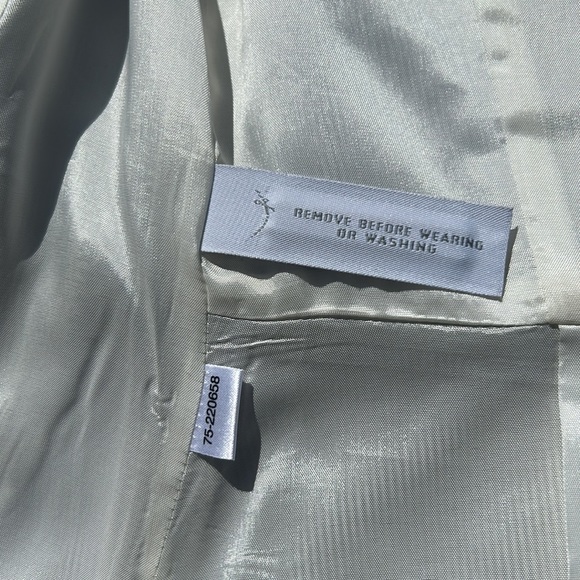 Ann Taylor LOFT Gray Striped Blazer Size 8P - Picture 10 of 13